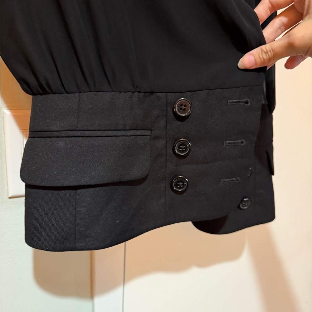 EUC Guess Black Blazer with Sheer Accents - Picture 7 of 7